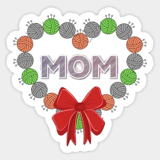 Love knitting mom for Christmas Sticker